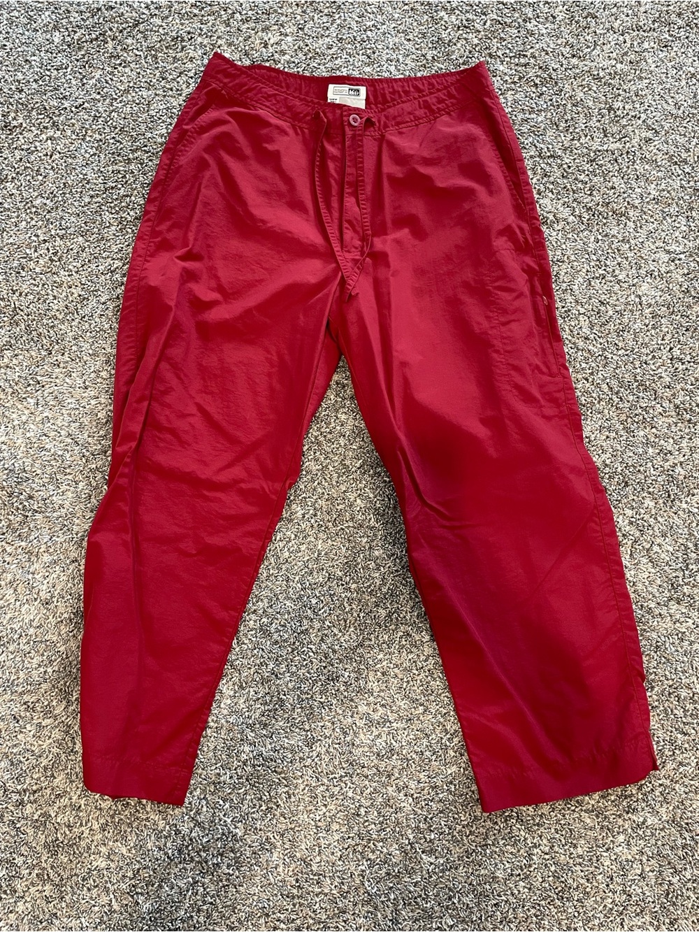 Women's Red Casual Drawstring Pants